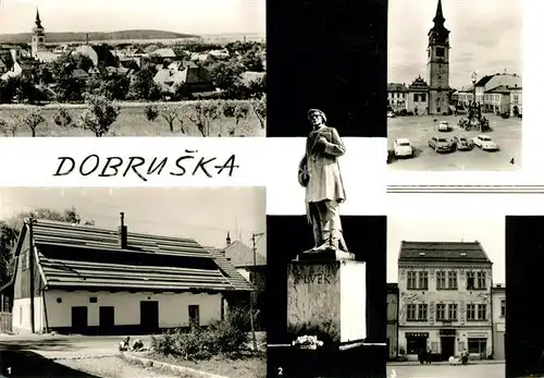 AK / Ansichtskarte Dobruska_Gutenfeld Denkmal Veka Marktplatz Panorama Hotel Dobruska Gutenfeld