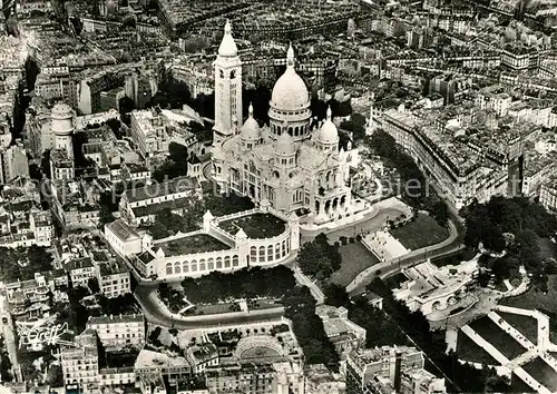 AK / Ansichtskarte Paris Fliegeraufnahme Sacre Coeur de Montmartre Paris