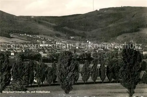 AK / Ansichtskarte Ilmenau_Thueringen Panorama Bergstadt mit Kickelhahn Ilmenau Thueringen