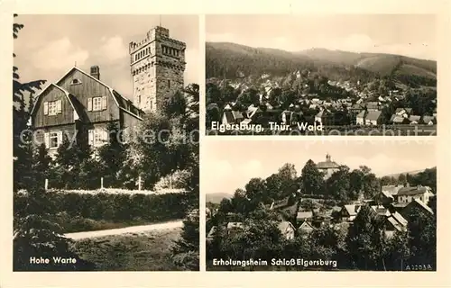 AK / Ansichtskarte Elgersburg Hohe Warte Erholungsheim Schloss Panorama Thueringer Wald Elgersburg