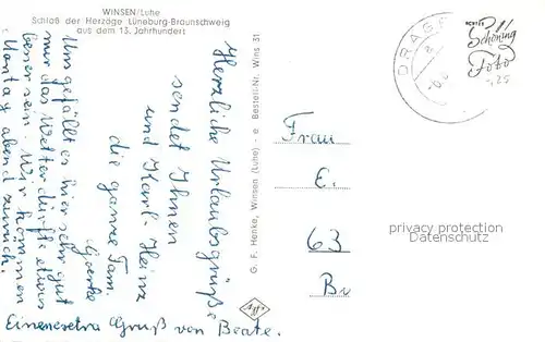 AK / Ansichtskarte Winsen_Luhe Schloss der Herzoege Lueneburg Braunschweig 13. Jhdt. Winsen Luhe