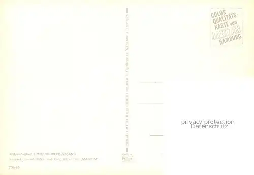 AK / Ansichtskarte Timmendorfer_Strand Kurzentrum mit Hotel und Kongresszentrum Maritim Timmendorfer_Strand