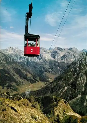 AK / Ansichtskarte Seilbahn Walmendingerhorn Mittelberg Kleines Walsertal Schafalpen Seilbahn