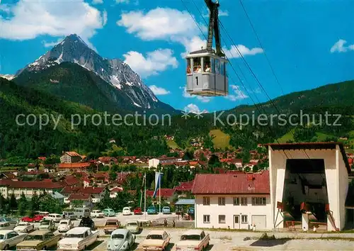 AK / Ansichtskarte Seilbahn Karwendel Talstation Mittenwald Wettersteinspitze  Seilbahn