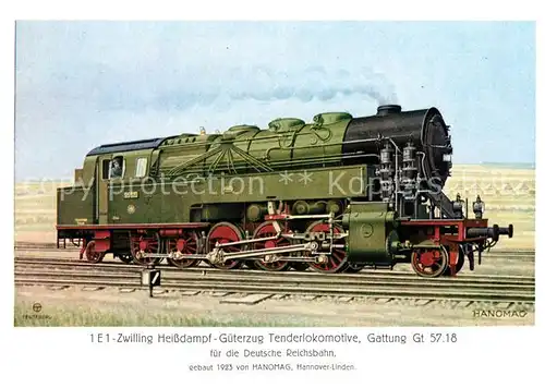 AK / Ansichtskarte Lokomotive Gueterzug Tenderlokomotive T 20 Kuenstlerkarte Teuteberg  Lokomotive