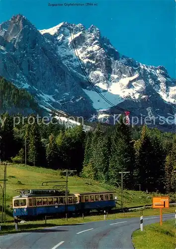 AK / Ansichtskarte Zahnradbahn Bayrische Zugspitzbahn Zugspitzgipfel Eibsee Seilbahn  Zahnradbahn