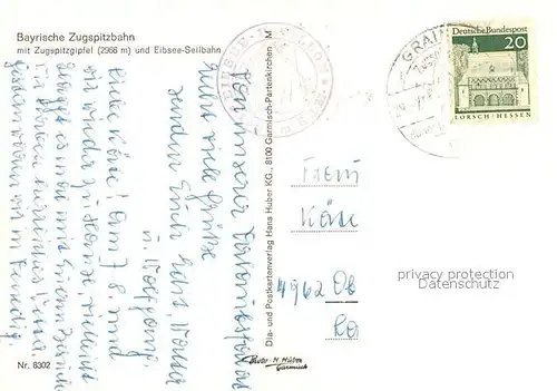 AK / Ansichtskarte Zahnradbahn Bayrische Zugspitzbahn Zugspitzgipfel Eibsee Seilbahn  Zahnradbahn