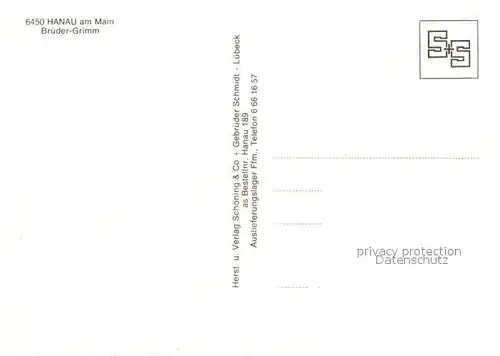 AK / Ansichtskarte Hanau_Main Brueder Grimm Denkmal Hanau_Main