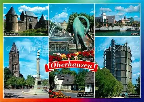 AK / Ansichtskarte Oberhausen Centro Burg Vondem Altmarkt Gasometer Oberhausen