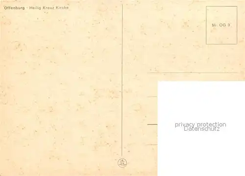 AK / Ansichtskarte Offenburg Heilig Kreuz Kirche Offenburg