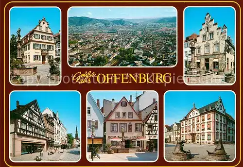 AK / Ansichtskarte Offenburg Fliegeraufnahme Fachwerk Offenburg