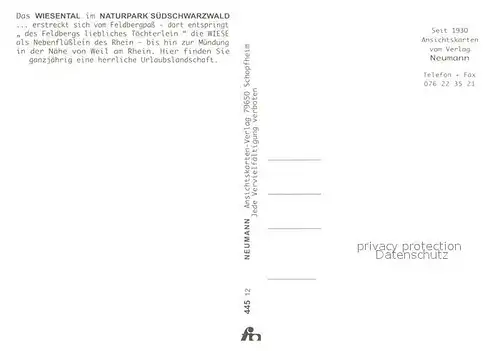 AK / Ansichtskarte Wiesental_Baden Todtnauberg Feldberg Todtnau Schoenau Hausen Loerrach Wiesental_Baden