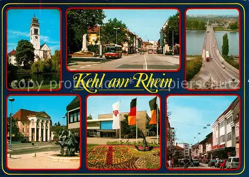 AK / Ansichtskarte Kehl_Rhein Brueckenpartie Park Brunnen Kehl_Rhein