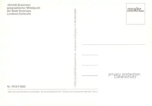 AK / Ansichtskarte Stutensee Schloss Stutensee Stutensee