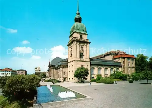 AK / Ansichtskarte Darmstadt Hessisches Landesmuseum Brunnen Darmstadt