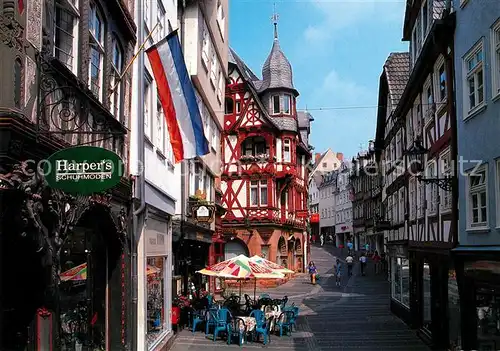 AK / Ansichtskarte Marburg_Lahn Wettergasse Fachwerk Marburg_Lahn