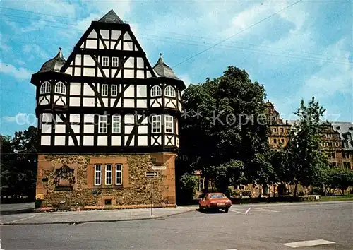 AK / Ansichtskarte Giessen_Lahn Zeughaus Fachwerk und Neues Schloss Giessen_Lahn