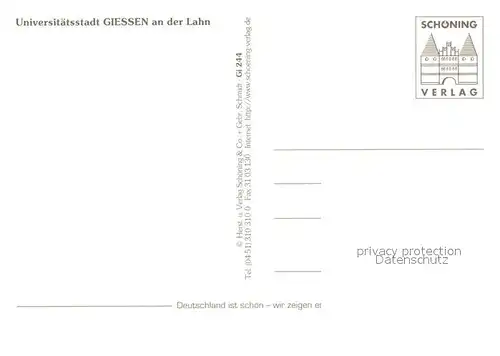 AK / Ansichtskarte Giessen_Lahn  Giessen_Lahn