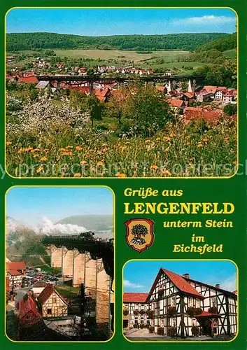 AK / Ansichtskarte Lengenfeld_Stein im Eichsfeld Fachwerk Viadukt Kanonenbahn  Lengenfeld_Stein