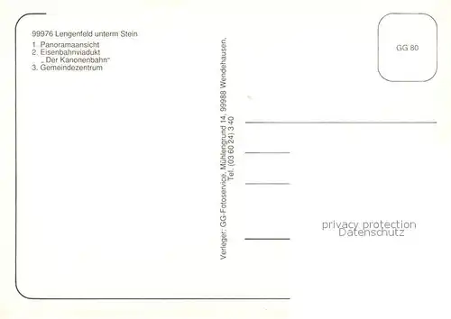 AK / Ansichtskarte Lengenfeld_Stein im Eichsfeld Fachwerk Viadukt Kanonenbahn  Lengenfeld_Stein