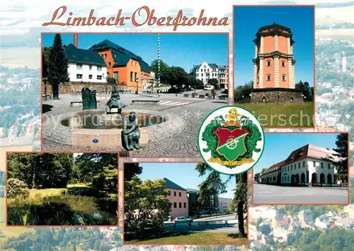 AK / Ansichtskarte Oberfrohna Marktplatz Wasserturm Stadtpark Stadthalle Rathaus Oberfrohna