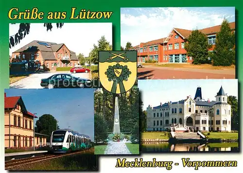 AK / Ansichtskarte Luetzow Schule Theodor Koerner Denkmal Schloss Luetzow