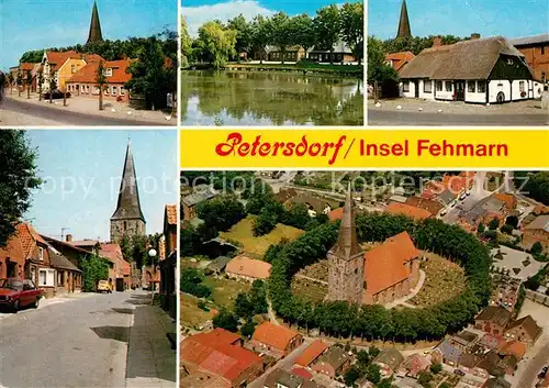 AK / Ansichtskarte Petersdorf_Fehmarn Fliegeraufnahme mit Kirche  Petersdorf Fehmarn