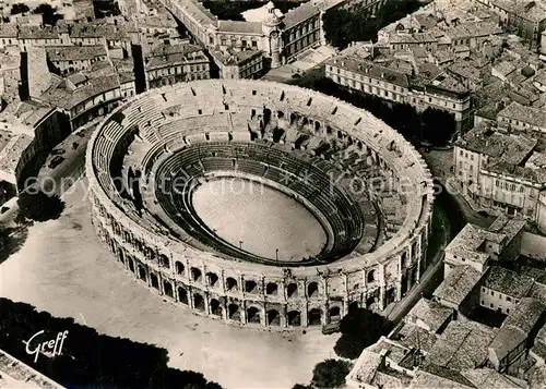 AK / Ansichtskarte Nimes Fliegeraufnahme Arena Nimes