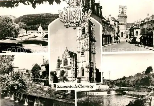 AK / Ansichtskarte Clamecy_Nievre Collegiale Saint Martin Rue du Grand Marche  Clamecy_Nievre