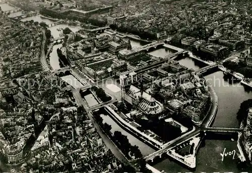 AK / Ansichtskarte Paris Fliegeraufnahme Seine l ile de la Cite Paris