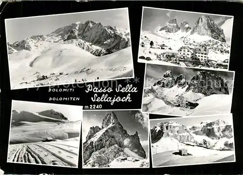 AK / Ansichtskarte Passo_Sella Dolomiten Winterlandschaften Passo_Sella