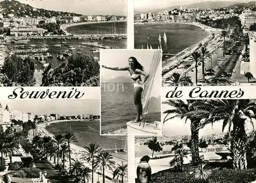 AK / Ansichtskarte Cannes_Alpes Maritimes Promenade Hafen Cannes Alpes Maritimes