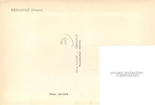 AK / Ansichtskarte Ribeauville_Haut_Rhin_Elsass Brunnen Rathaus Kirche Ruine Ribeauville_Haut
