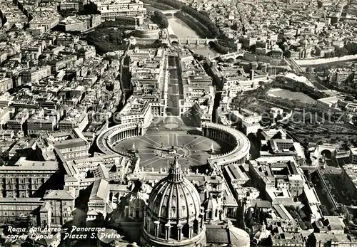 AK / Ansichtskarte Rom_Roma Fliegeraufnahme Panorama Kuppel Sankt Petersplatz Rom_Roma