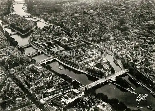 AK / Ansichtskarte Paris Fliegeraufnahme L ile de la Cite Paris