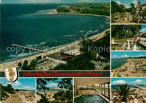 AK / Ansichtskarte Timmendorfer_Strand Ostseeheilbad Promenade Strand Hallenbad Hotel Fliegeraufnahme Timmendorfer_Strand