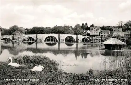 AK / Ansichtskarte Melsungen_Fulda Alte Bruecke Melsungen Fulda