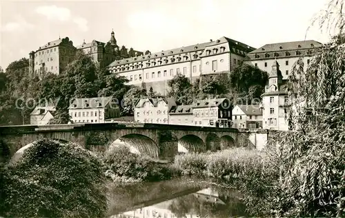 AK / Ansichtskarte Weilburg Schloss und Lahnbruecke Weilburg