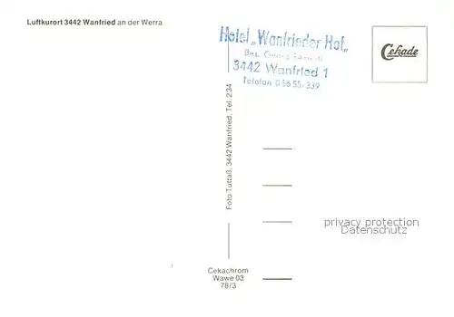AK / Ansichtskarte Wanfried Werrapartie Wanfried