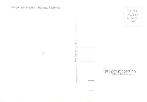 AK / Ansichtskarte Esslingen_Neckar Rathaus Rueckseite Esslingen Neckar