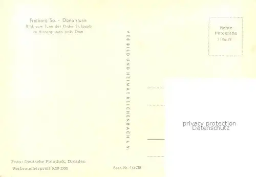 AK / Ansichtskarte Freiberg_Sachsen Donatsturm Kirche St Jacobi und Dom Freiberg Sachsen