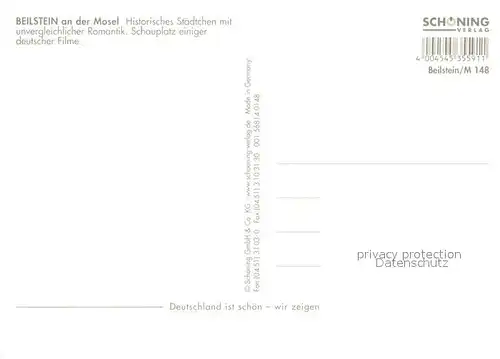 AK / Ansichtskarte Beilstein_Mosel Burgruine Moselpartie Fachwerkhaus Strassenpartie Beilstein_Mosel