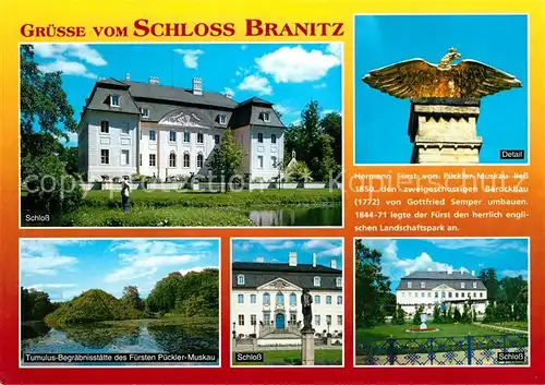 AK / Ansichtskarte Cottbus Schloss Branitz Details Tumulus Begraebnisstaette des Fuersten Pueckler Muskau Cottbus