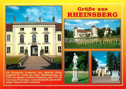 AK / Ansichtskarte Rheinsberg Rokokoschloss Statuen Park Rheinsberg