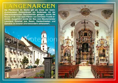 AK / Ansichtskarte Langenargen_Bodensee Pfarrkirche St Martin Inneres Langenargen Bodensee