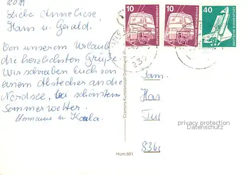 AK / Ansichtskarte Husum_Nordfriesland Brunnen Denkmal Theodor Storm Friesenhaus Kirche Seglerhafen Husum_Nordfriesland