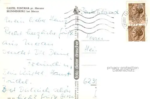AK / Ansichtskarte Meran_Merano Brunnenburg Meran Merano