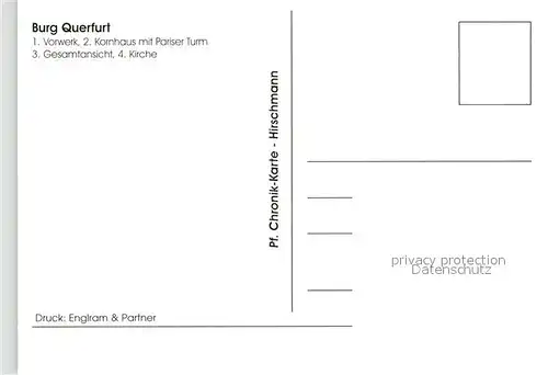 AK / Ansichtskarte Querfurt Burg Querfurt Vorwerk Kornhaus mit Pariser Turm Gesamtansicht Kirche Querfurt