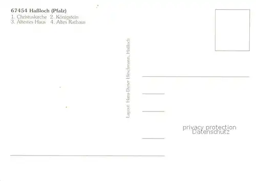 AK / Ansichtskarte Hassloch_Pfalz Christuskirche Koenigstein aeltestes Haus Altes Rathaus Hassloch Pfalz