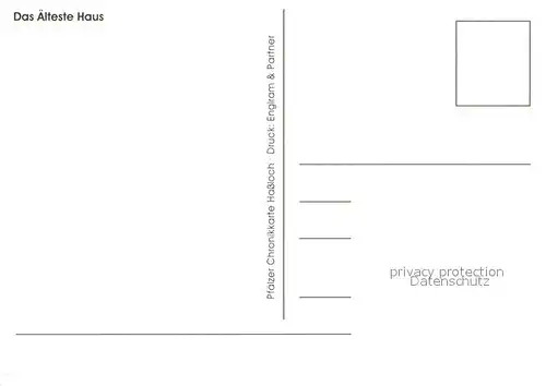 AK / Ansichtskarte Hassloch_Pfalz aeltestes Haus Details Hassloch Pfalz